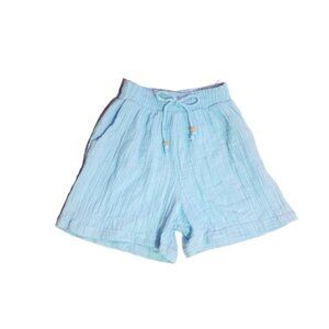 100% Cotton Light Blue Women's Lounge Comfy Lightweight Boho Shorts